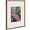 20" x 20" Pink & Green Tropical Leaf Burst Wall Décor in Woodgrain Frame by Ashland®